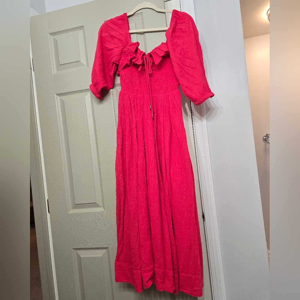 Free People Red Midi Dress